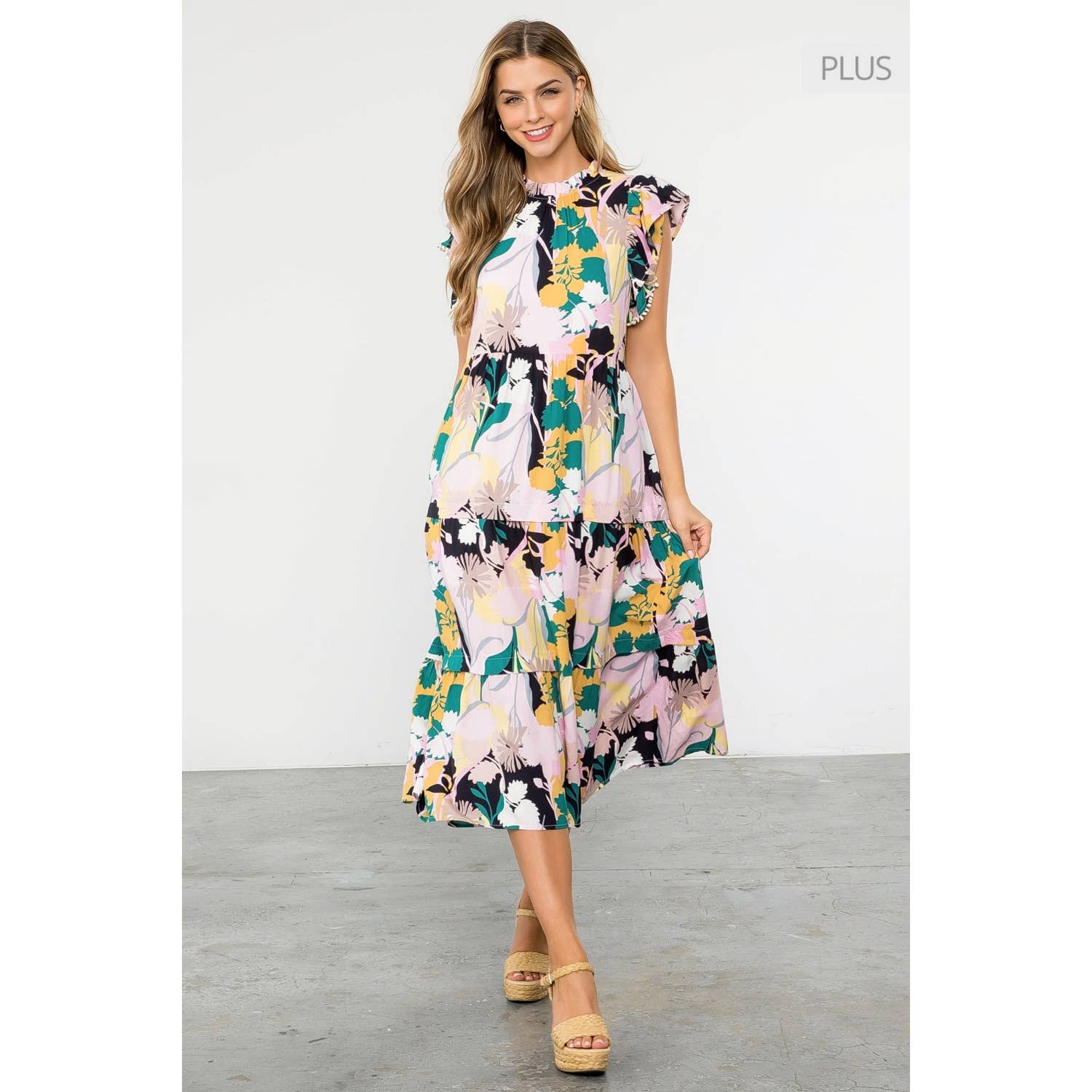 /Size Xl/ Floral Butterfly Tiered Maxi Dress Unisex T-shirt, Sweatshirt, Hoodie, Long Sleeve Tee