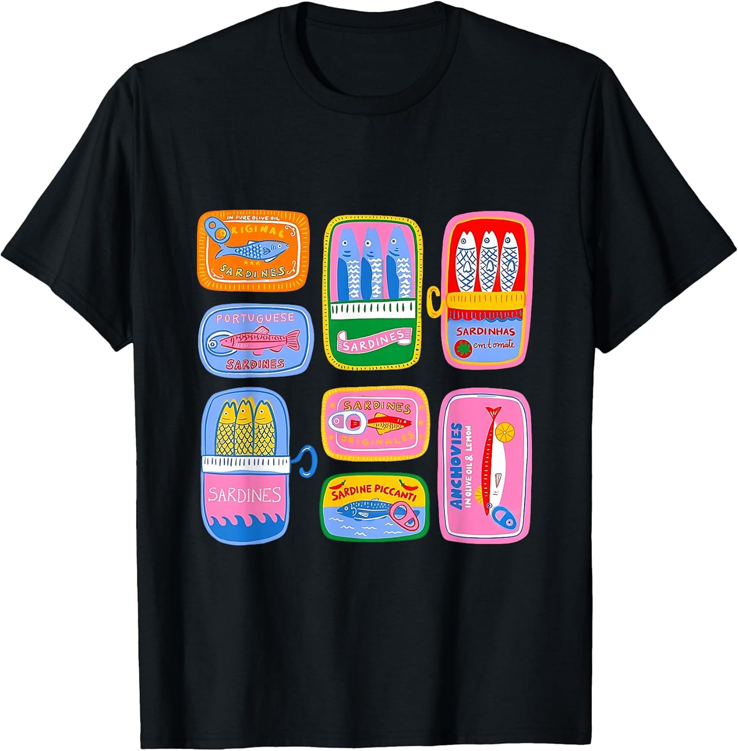 Sardine Tinned Fish Funny Trendy Fisherman Aesthetic T-Shirt Unisex T-shirt, Sweatshirt, Hoodie, Long Sleeve Tee