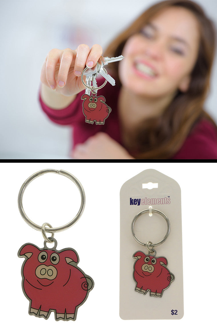 Pink Pig Charm Key Chain KEKC5132