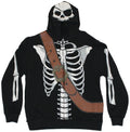 Pirates of the Caribbean Hoodie Sweatshirt - Pirate Skeleton Front w Skull Hood