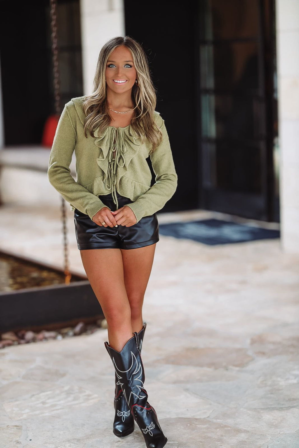 Calling For You Cardigan - Olive
