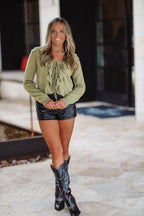 Calling For You Cardigan - Olive