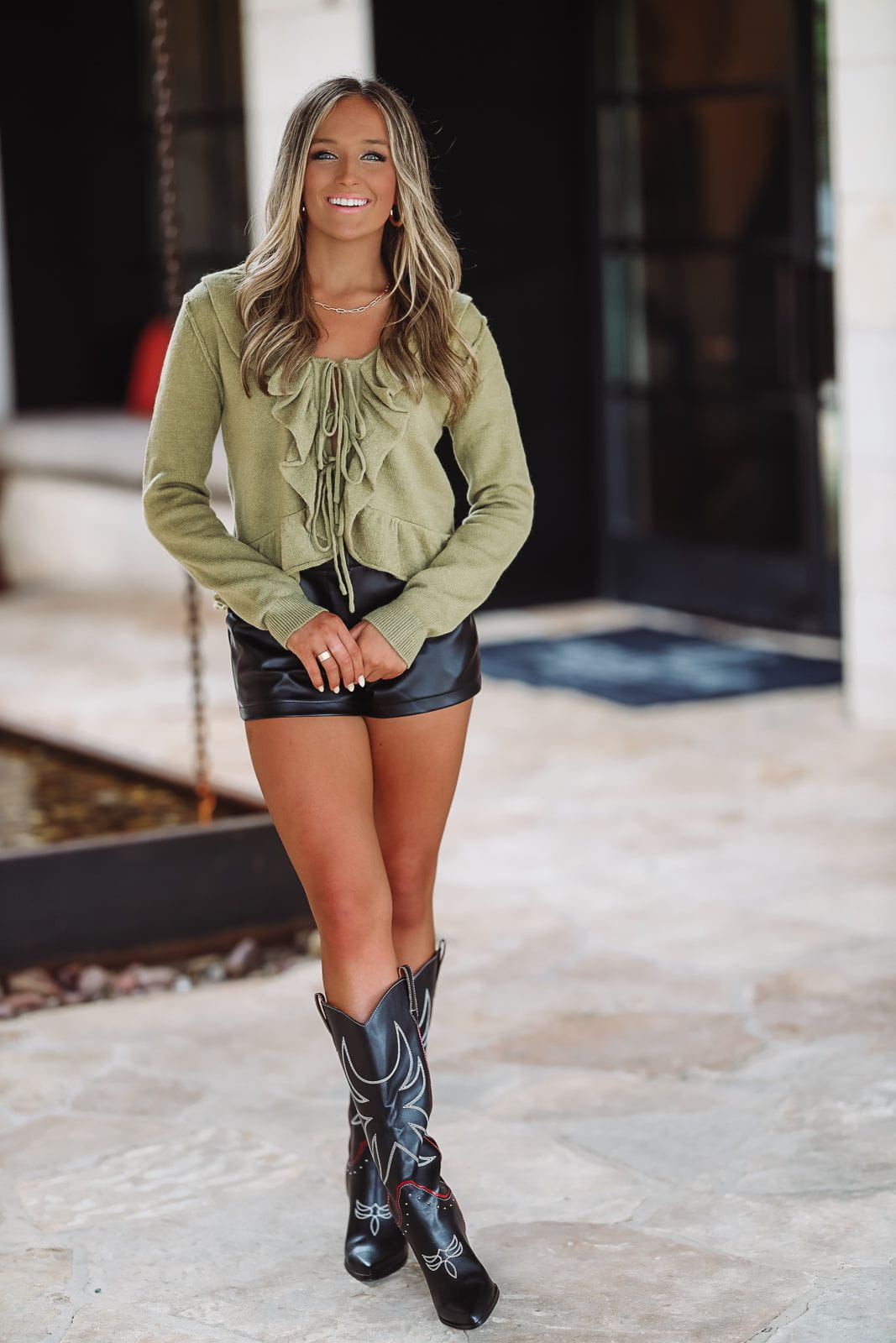 Calling For You Cardigan - Olive
