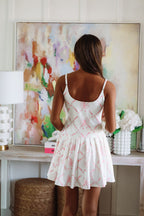 Ice Breaker Sporty Romper Dress- White and Pink