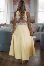 Tell Me The Direction Midi Dress - Yellow