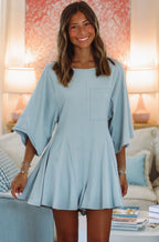 In Barbados Romper - Blue