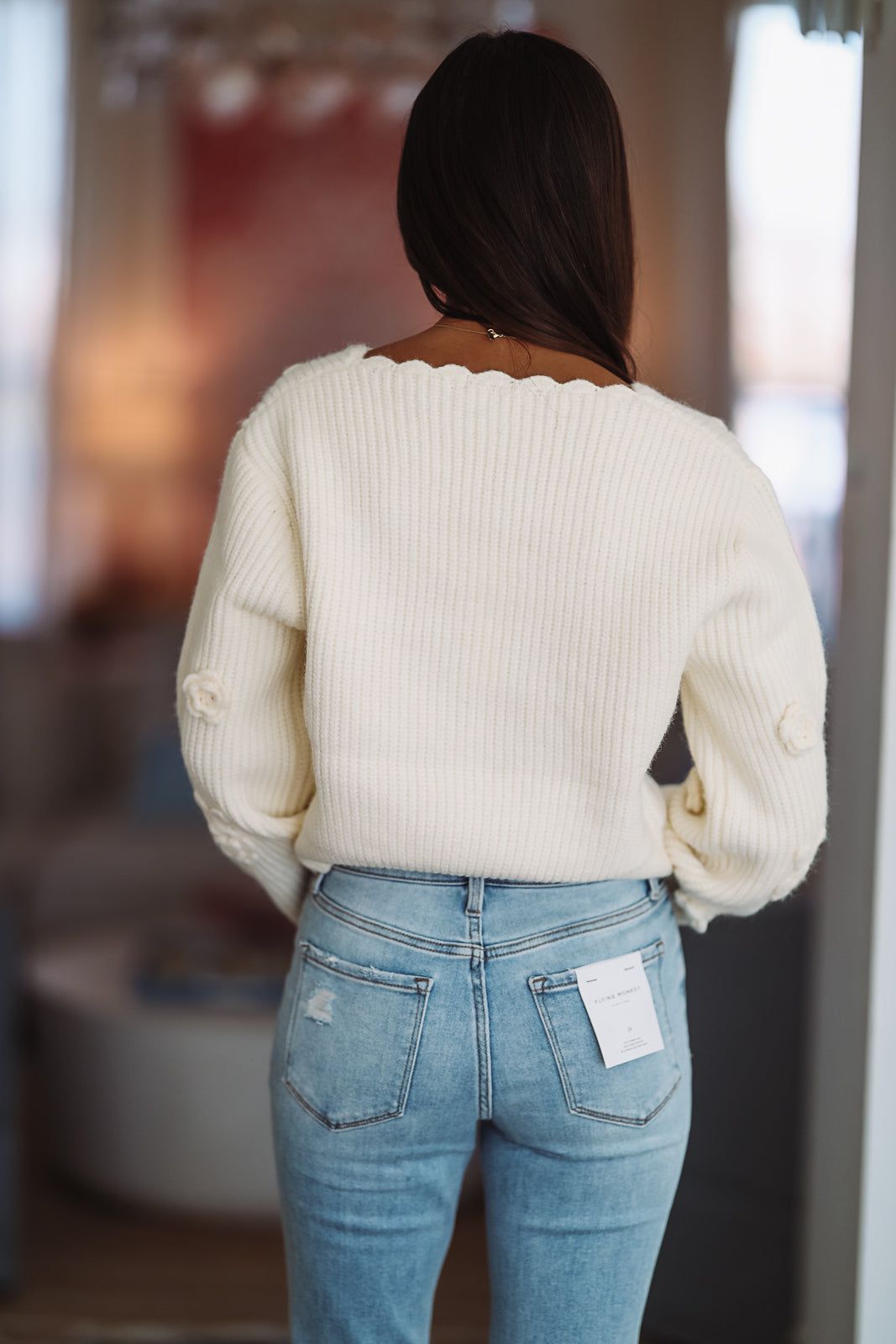 Roses Are Cream Cardigan - Cream