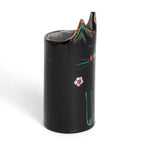 Cat-Themed Ceramic Decorative Vase Utensil and Pen Holder 'Petite Black Feline Organizer'