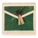 Eco-Friendly 35-Page Natural Fiber Notebook in Green 'My Green Journey'