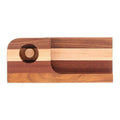Handcrafted Wood Smartphone Speaker with Brown Stripes 'Wooden Sounds'