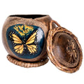 Monarch Butterfly-Themed Dried Gourd Decorative Accent 'Monarch Flutter'