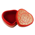 Chinar Leaf Motif Heart Shaped Decorative Box 'Kashmir Romance'