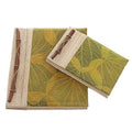 Handcrafted Pair of Rice Paper Notebooks from Indonesia 'Autumn Spirit in Olive'