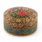 Baroque-Inspired Floral Papier Mache Decorative Box Small 'The Oval Spring'