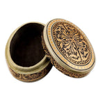 Oval Wood and Papier Mache Decorative Box 'Srinagar Grandeur'