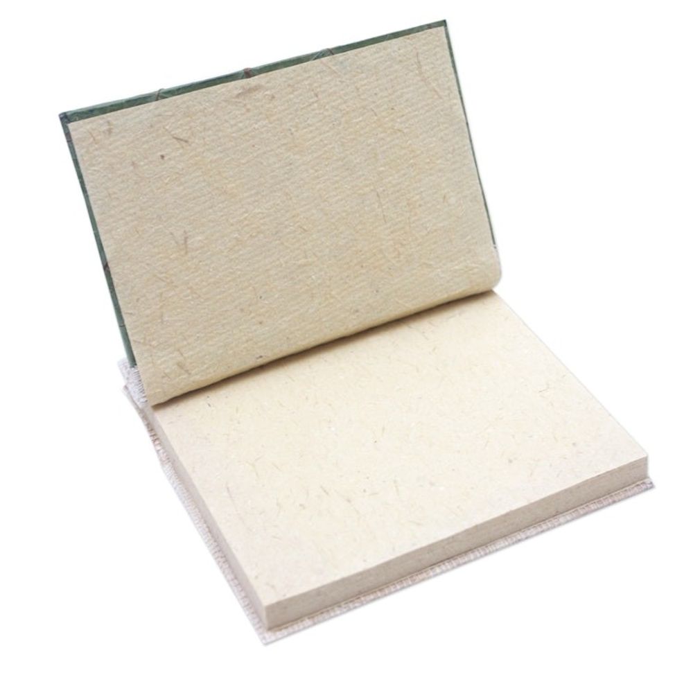 Hand-Crafted Eco-Friendly Natural Fiber Leaf-Themed Journal 'Wisdom'