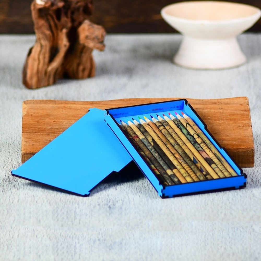 Eco-Friendly Boxed Colored Pencil Set Set of 12 'Color My World'