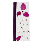 Handcrafted Leafy and Floral Purple Amate Paper Notebook 'Spring Thoughts'