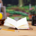 Recycled Paper Handmade Journal with Passport Stamps 'Passport Stamps'