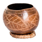 Hand-Carved Sunflower-Themed Dried Gourd Decorative Accent 'Sunflower Essence'