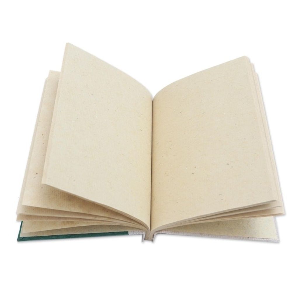 Green Natural Fiber Turtle-Motif Journal 'Tortoise Thoughts in Green'