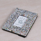 Recycled Paper Multicolored Photo Frame from Bali 3x5 'Straw Memories'