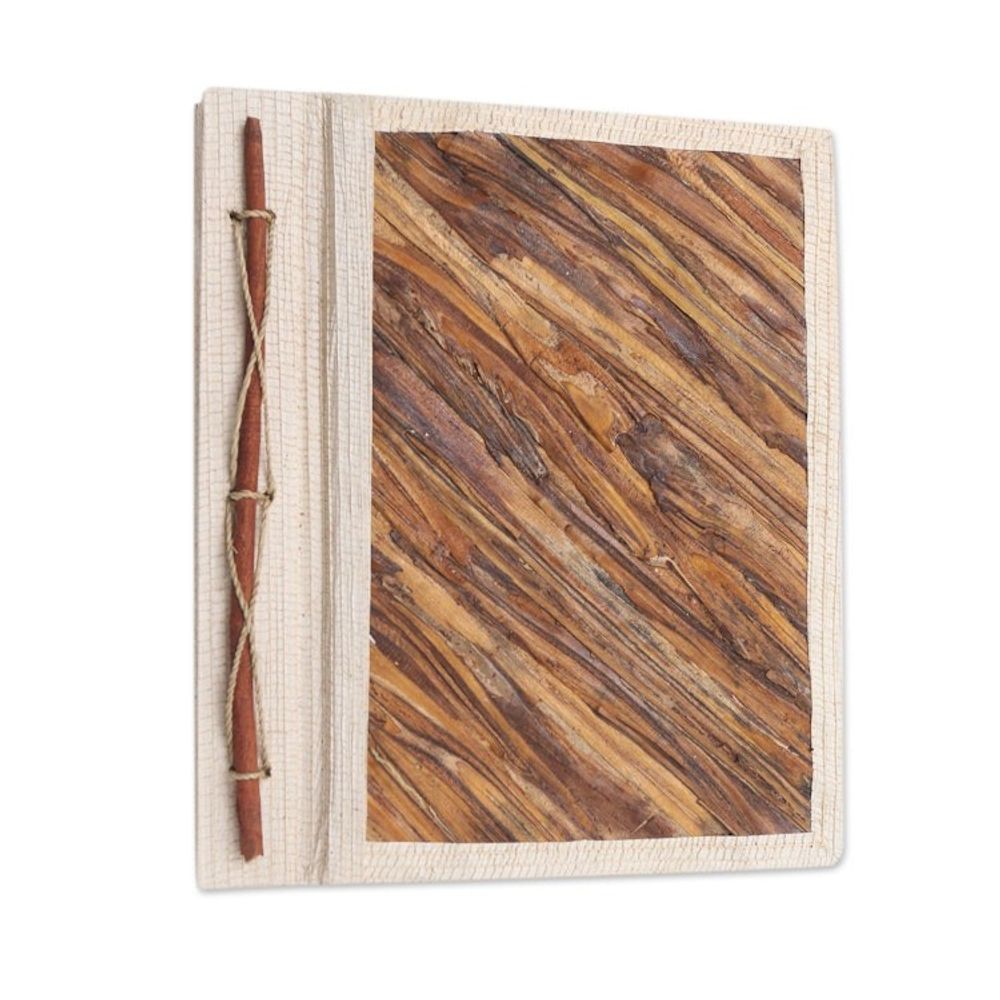 Fern Wood and Rice Straw Paper Journal from Bali 'Natural Life'