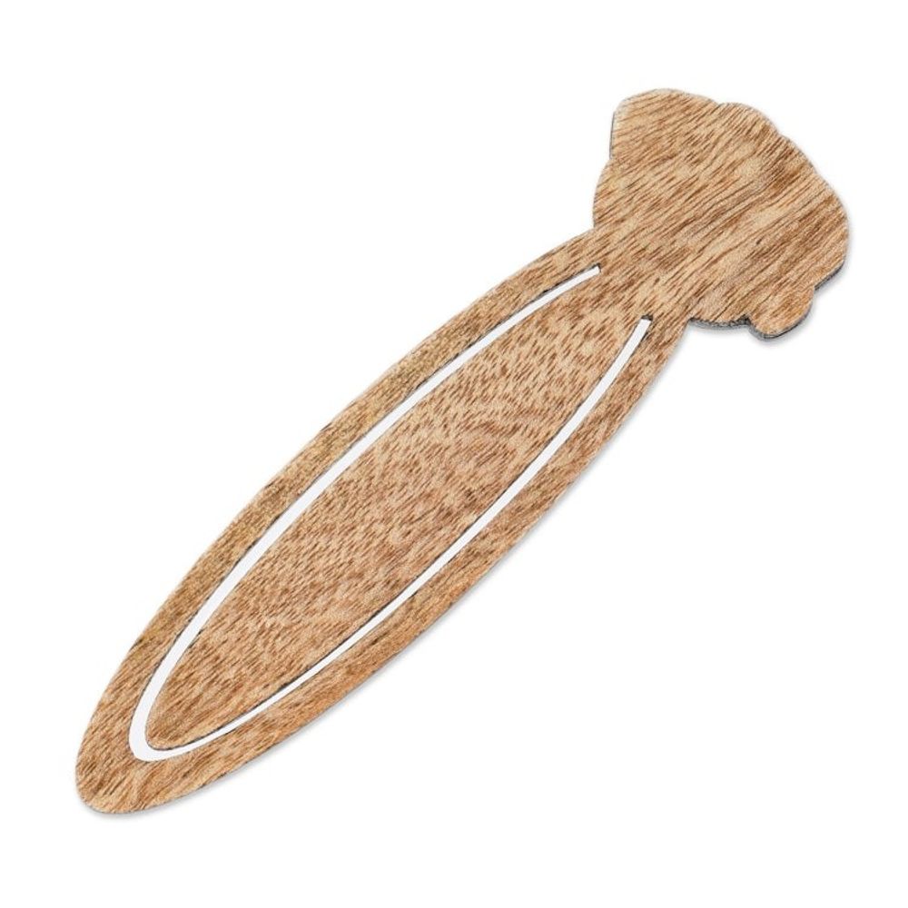 Handcrafted Recycled Teak Floral Rose Theme Bookmark 'Blossoming Rose'