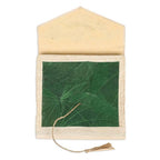 Eco-Friendly 35-Page Natural Fiber Notebook in Green 'My Green Journey'