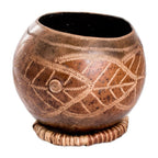 Hand-Carved Sunflower-Themed Dried Gourd Decorative Accent 'Sunflower Essence'