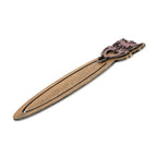 Handcrafted Recycled Teak Wise Owl Theme Bookmark 'Wisdom of the Owl'