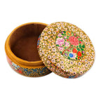 Floral Decorative Papier Mache Box from India 'Kashmir Blooms'