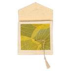 Eco-Friendly 35-Page Natural Fiber Notebook in Green-Yellow 'My Yellow Journey'