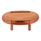 Hand-Carved Ovoid Teak Wood Phone Speaker from Thailand 'Ovoid Traces'