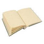 Handmade Natural Fiber Floral Journal with Green Leaves 'Magnolia Memories'