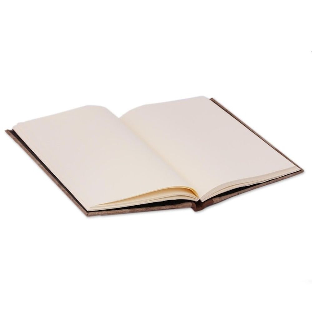 Leather Accent Recycled Paper Journal in Brown from Mexico 'Cherished Memories'