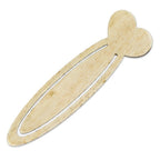 Handcrafted Heart Theme Recycled Teak Bookmark 'Happy Heartbeats'