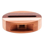 Hand Crafted Round Wood Smartphone Speaker 'Lively Sound'