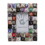 3x5 Recycled Paper Photo Frame with Multicolored Squares 'Square Shrines'