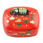 Decorative Papier Mache Elephant-Motif Box 'Tale of the River'
