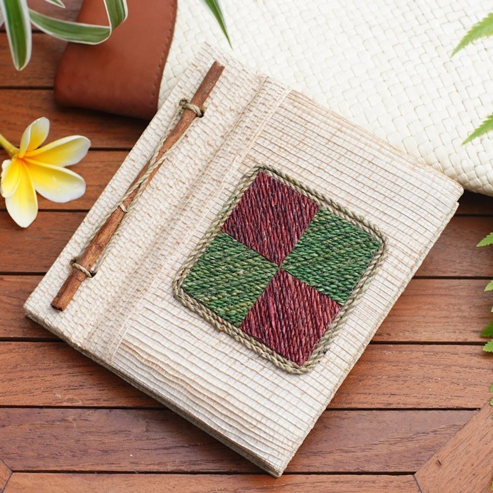Eco-Friendly Handcrafted Natural Fiber Journal from Bali 'Chromatic Nature'