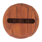 Round Teakwood Phone Speaker Hand-Carved in Thailand 'Dorayaki'