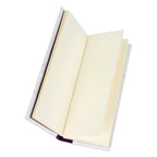Handcrafted Leafy and Floral Purple Amate Paper Notebook 'Spring Thoughts'