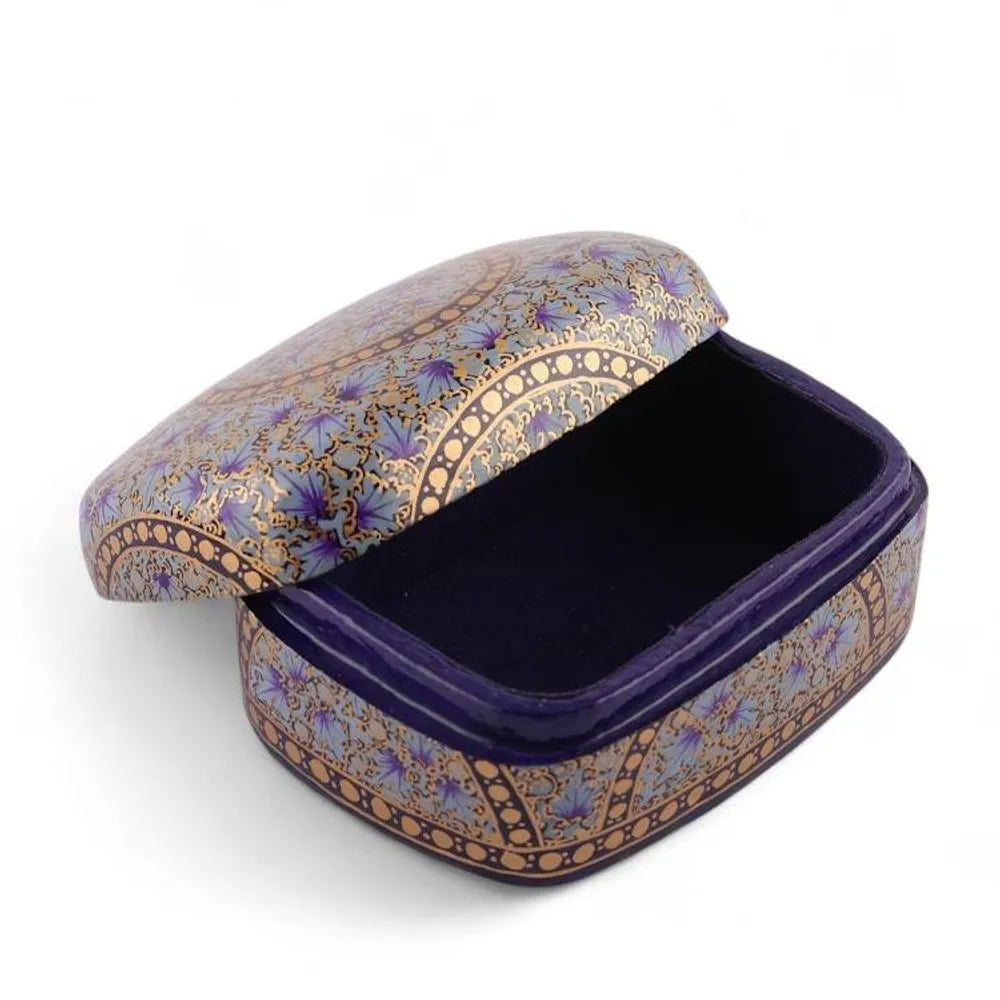 Floral Papier Mache and Wood Decorative Box Painted by Hand 'Lovely Garden'