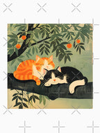 Vintage Japan art cute orange cat by AngelinaBezm Unisex T-shirt, Sweatshirt, Hoodie, Long Sleeve Tee